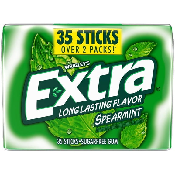 Extra Spearmint Sugar Free Chewing Gum Pack - 35 Count-Pack of 2