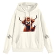 thumbnail image 4 of Women Sweatshirts Cozy Cow Print Hooded Sweatshirt for Everyday Wear and Casual Outings Across Seasons Beige XL, 4 of 5