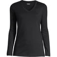 thumbnail image 5 of Lands' End Women's Petite Relaxed Supima Cotton Long Sleeve V-Neck T-Shirt, 5 of 5