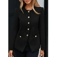 thumbnail image 3 of PRETTYGARDEN Women's Fall Blazers Button Down Fitted Lightweight Dressy Work Suit Jackets Trendy Business Casual Outfits, 3 of 10