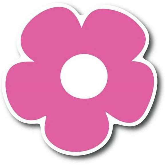 Pink Flower 5" Car Decal