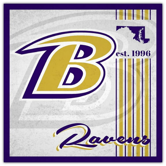 Baltimore Ravens 10" x 10" Greatest Hits Team Sign