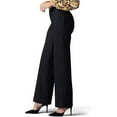thumbnail image 3 of Pantalones Casuales de Cintura Alta y Corte Recto Holgado para Mujer con Bolsillos Negro L, 3 of 7