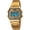 1123-Golden, variant on Unisex Classic Square Ultra Thin Digital Wrist Watch, Stainless Steel, Waterproof Luminous LED, Dual Time, Chronograph Stopwatch Alarm for Outdoor Sports