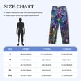 thumbnail image 4 of Sigee Cosmic Purple Irises print Men's Pajama Pants Lounge Sleep Bottoms with Elastic Waistband and Pockets-Small, 4 of 6