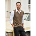thumbnail image 3 of COOFANDY Mens Cable Knit V-Neck Sweater Vest Cotton Fit Casual Sleeveless Pullover Sweater Vests, 3 of 6