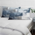 thumbnail image 4 of Blue Standard Size Pillow Cover, Pillowcase Protectors with Zipper, Breathable Decorative Throw Pillow Case Cover, Retro Oil Painted Modern Abstract Art Pillow Shams for Couch Sofa 20x26Inch, 4 of 8