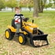 thumbnail image 2 of Costway Excavadora de Paseo para Niños a Batería 12V con Cazo de Excavación Ajustable Faros LED y Música 114 x 58 x 59 cm Amarillo, 2 of 10