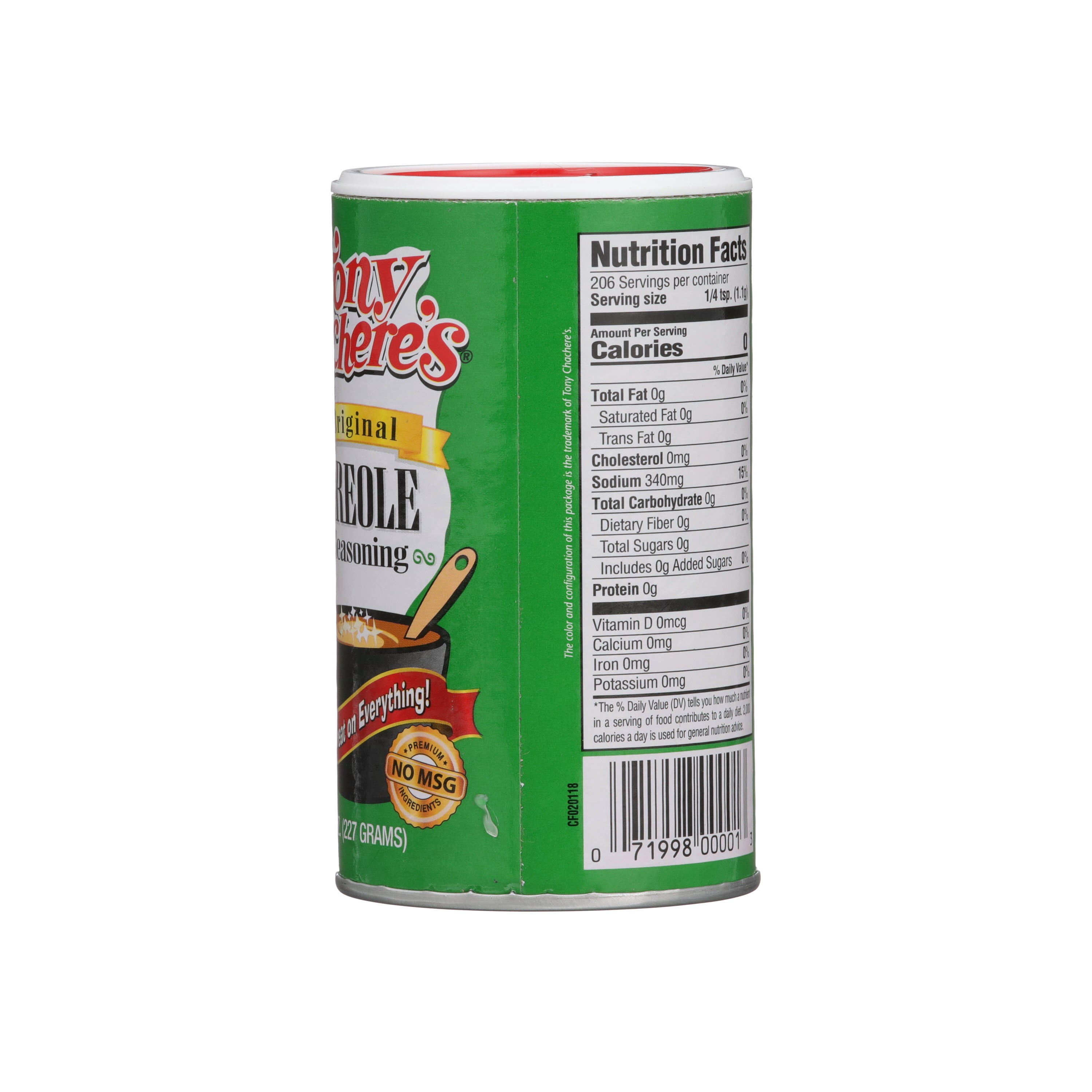 Tony Chachere's, Seasoning, Cajun, 8 oz
