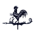 thumbnail image 2 of YardVibe 3D Rooster Metal Weather Vane, Stainless Steel Black Animal Weathervane Wind Direction Indicator Roof Garden Decorations for Outdoor Farm Yard Garden Gazebo, 2 of 6