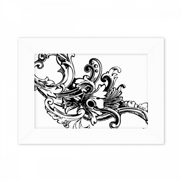 Baroque Art Decoration Modern Pattern Photo Mount Frame Picture Art Painting Desktop 5x7 inch