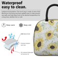 thumbnail image 2 of Insulated Lunch Bag for Women, Floral Print Oxford Fabric Lunch Box, Leakproof Thermal Cooler Tote for Work, School & Picnic, Sunflower Floral Print, 2 of 5