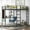 Black, variant on Gewnee Full Size Metal Loft Bed with Desk and Two Ladders for Kids and Teens,Black