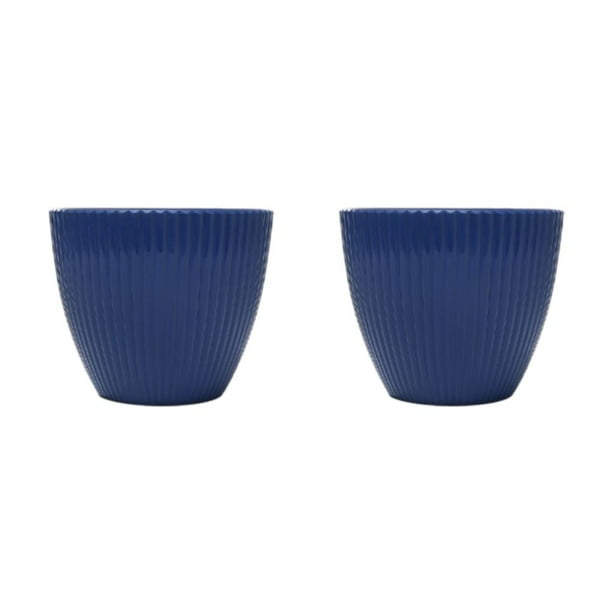 Macetas portátiles Injueey para bonsái y suculentas Azul profundo 17CM 2Conjunto