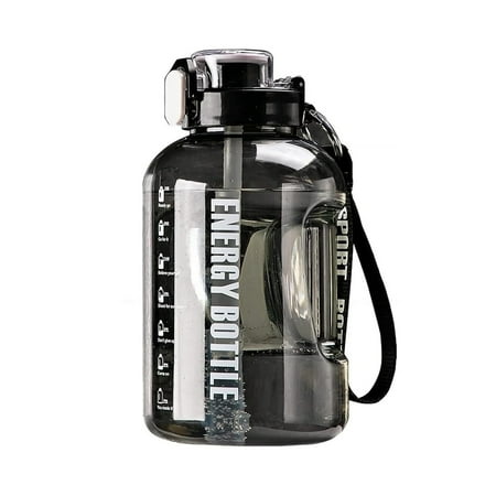 

Tanune Clearance! Glass&Bottle 1 Gallon Water Bottle 85 Oz Motivational Time Marked Water Bottle with Leak Proof Sports Water Bottle 1X Cup Clearance Sale Black