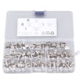 thumbnail image 2 of Computer Racks And Cabinets, 50 Sets Cage M5 Nut M5x20 Screw Kit Nickel Plated Iron Metric Square Hole Rack Mount Cabinets,Cage For Universal Fit Marine Yacht RV, 2 of 8