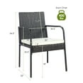 thumbnail image 2 of Patiojoy 4-Piece Outdoor Rattan Wicker Dining Chairs with Armrests& Soft Cushions, 2 of 6