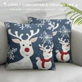thumbnail image 3 of Nawypu  Christmas Pillow Covers, Grey Snowman Deer Merry Christmas Pillowcases, Christmas Decorations for Indoor Outdoor Farmhouse Home Couch, 3 of 5