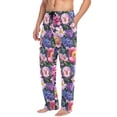 thumbnail image 2 of FORMRS Mens Pajama Pants with Pockets Cotton Sleepwear Lounge Bottoms Sizes S-2XL, Soft Pinks Flowers, 2 of 7
