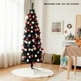 thumbnail image 3 of Gymax 6FT Unlit Black Halloween Pencil Tree Christmas Tree w/ 520 PVC Branch Tips, 3 of 10
