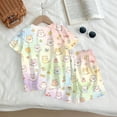 thumbnail image 5 of Girls' Clothing Sets Summer Outfits Size 10-12 2 Piece Outfits Cute Funny Animal Print Clothing Sets Casual Short Sleeve T Shirts Top and Shorts Athletic Lounge Set Multicolor 5-6 Years, 5 of 7