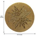 thumbnail image 7 of Gold Beaded Placemats Set of 2 for Dining Coffee Table Scratch Heat Stain Resistant Charger Kitchen Decor Durable Tablemats - Fall Autumn Thanksgiving Holiday - 14 Inches, 7 of 7