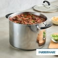 thumbnail image 3 of Farberware Brilliance 8 Qt Oven Safe Stainless Steel Stockpot with Lid Induction Compatible, Dishwasher Safe, Metal Utensil Safe, 3 of 14