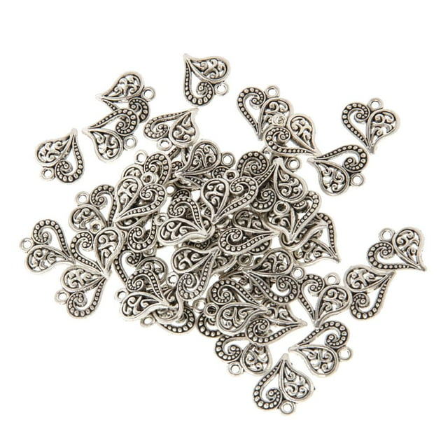 Jewelry Making Charms- Small Heart Charms Pendants For Necklace Bracelet Jewelry Making Projects For Woman Girls ,