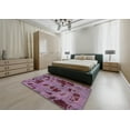 thumbnail image 5 of Ahgly Company Machine Washable Indoor Rectangle Abstract Rich Lilac Purple Area Rugs, 5' x 8', 5 of 7