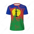 thumbnail image 3 of Exclusive design New Caledonia Flag Grain 3D Printed Men For Running Bike Soccer Tennis Fitness Sports tshirt Mesh Short T-shirt, 3 of 11