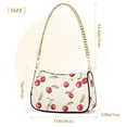 thumbnail image 3 of FORMRS Womens Shoulder Bag with Chain Strap Clutch Purse Cute Tote Handbag, Red Cherry, 3 of 7