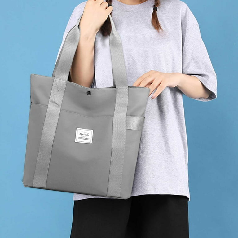 solacol Large Tote Bag with Pockets and Compartments Women Tote Bag Large  Shoulder Bag Top Handle Handbag with Yoga Mat Buckle for Gym, Work, School