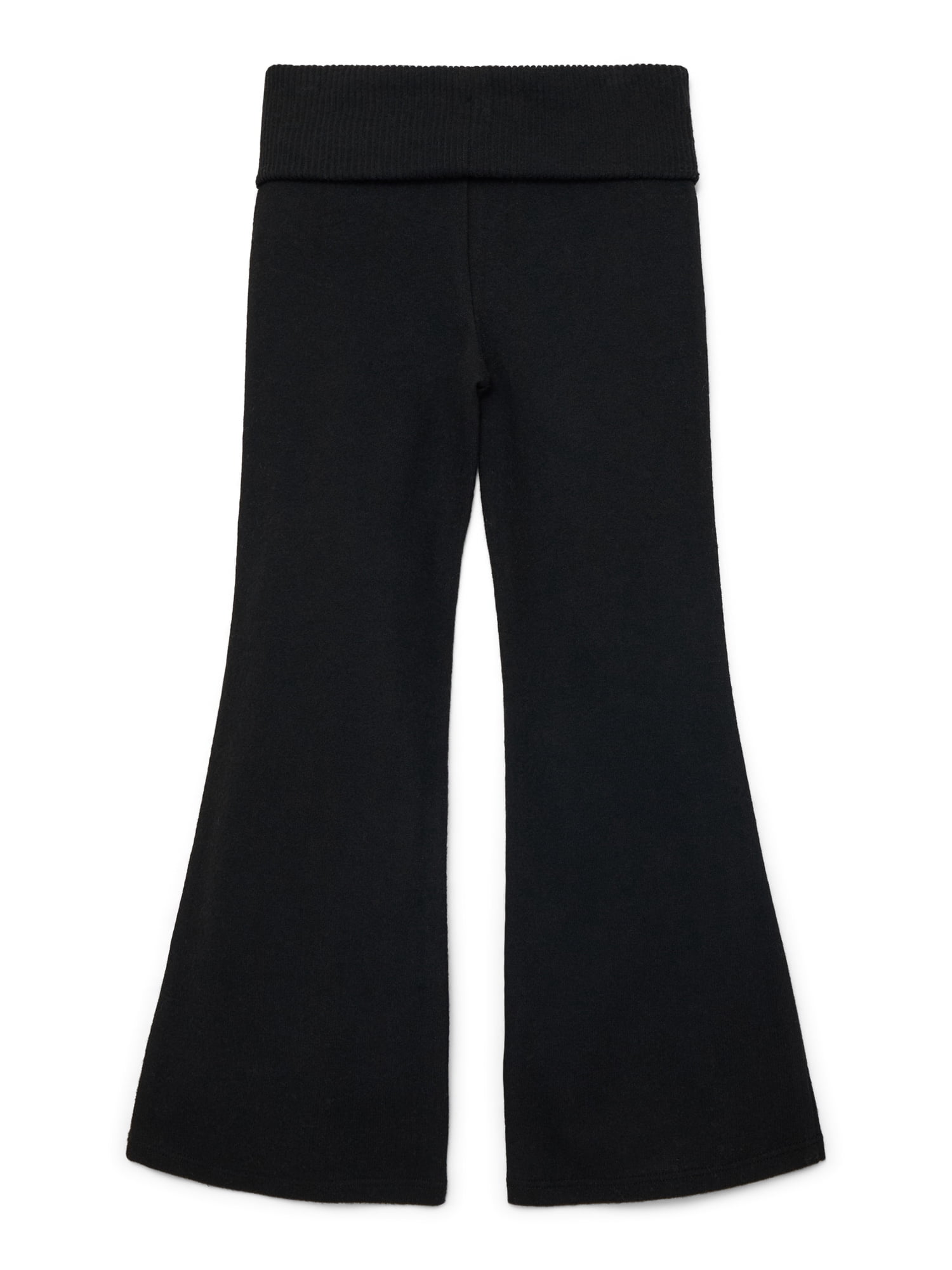 Weekend Academy Girls Cozy Foldover Waist Flare Pants, Sizes 4-18