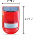thumbnail image 2 of FYBTO Solar Motion Sensor Detector Siren Sound Alarm LED Warning Strobe Flashing Red Light Security Outdoor Waterproof Device Keep Animal Away for Home Warehouse Farm (Red Lampshade)-0621, 2 of 5