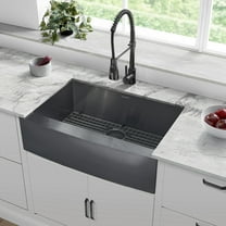 Swiss Madison Stainless Steel, Single Basin, Farmhouse Kitchen Sink with Apron in Black