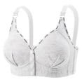 thumbnail image 2 of Pxxlle Wireless Bras for Women Front Closure Supportive Bra Comfortable Full Coverage Everyday Bralettes with Adjustable Straps 46 White, 2 of 9