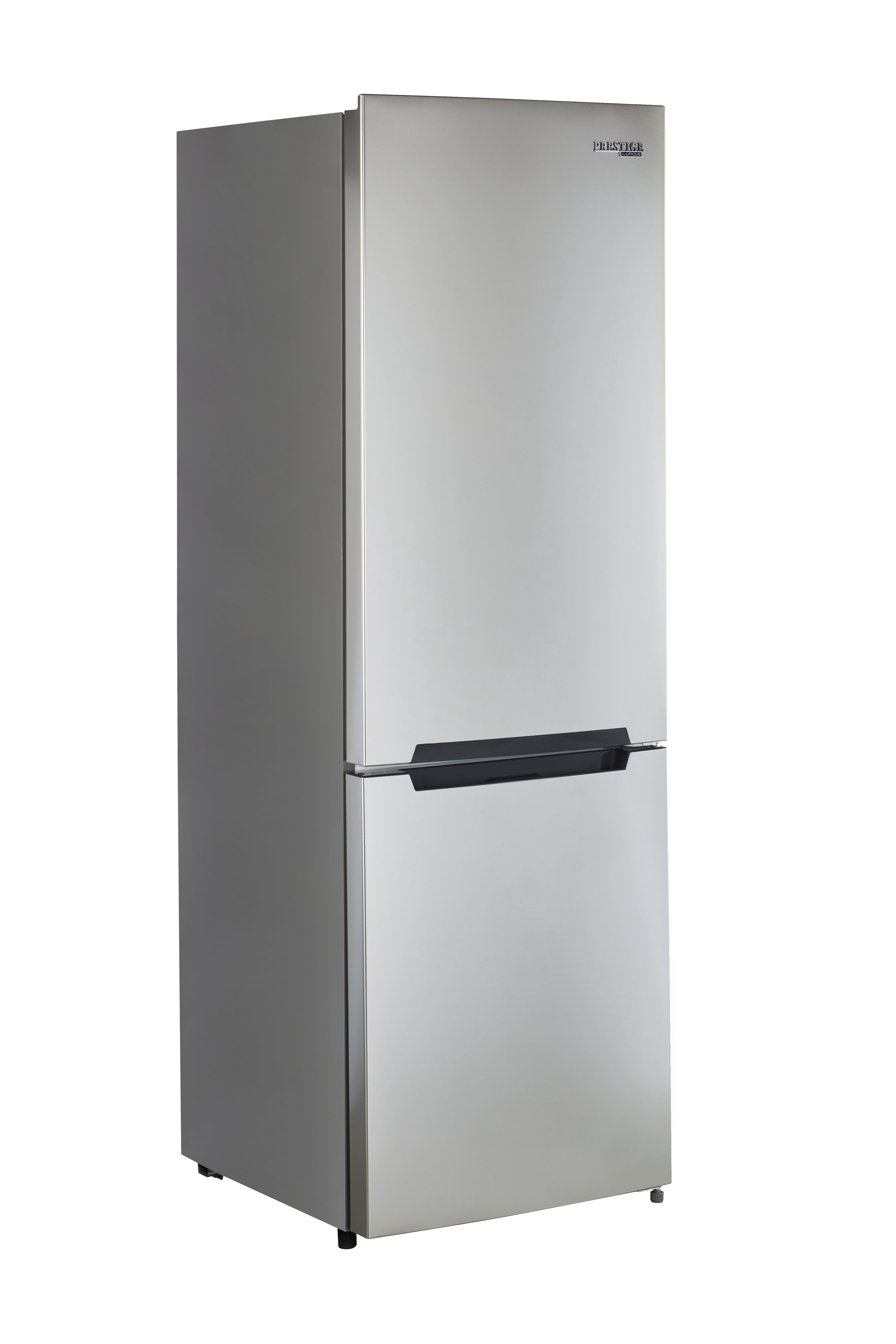 Unique Prestige 21.6" Frost Free 11.7 cu/ft Freestanding Bottom Freezer Refrigerator in Stainless Steel, ENERGY STAR Certified