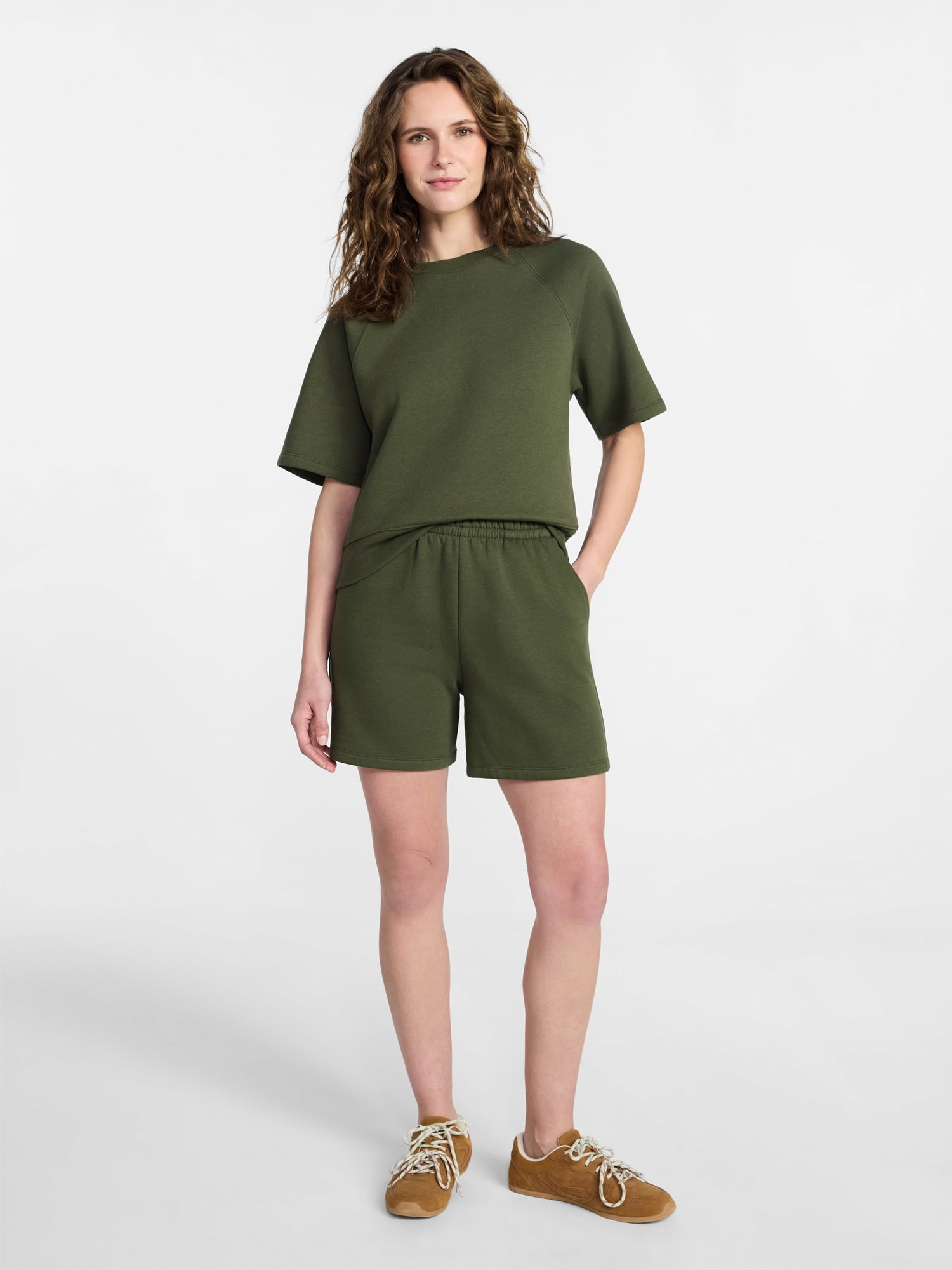 Time and Tru Women's Fleece Shorts, Size XS-XXXL