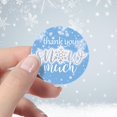 thumbnail image 2 of Pegatinas de recuerdo de fiesta con diseño de copo de nieve azul de invierno, agradecimiento, nieve, mucho, cumpleaños o boda, 40 etiquetas, 2 of 5