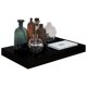 thumbnail image 3 of Estantería flotante de pared VidaXL, moderna, de MDF negro brillante, 3 of 8