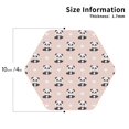 thumbnail image 2 of Yiaed Cute Panda Print Leather Coasters for Drinks - Cup Coasters Coffee Table Kitchen Table Bar, Home & Office Gifts Handmade Drink Coasters-Hexagon, 2 of 6