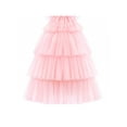 thumbnail image 5 of Flower Girls Dress Pink Cake Skirt Pearl Diamond Heart Bodice Backless 4 Years, 5 of 6