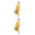 thumbnail image 2 of Wweixi 1/87 Diorama Graffiti Figure Characters Resin People Train Layout Yellow 2Set, 2 of 6
