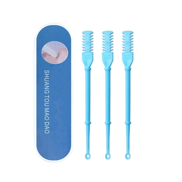 2-in-1 Nasal Hair Cutter Double Sided Nose Hair Knife Nostril Hair Remover Tool 360° Rotating Nose Hair Cutter , Manual Nose Hair Cutter With Ear Spoon