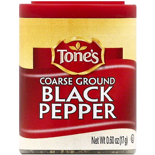 Tone's Coarse Ground Black Pepper, 0.6 oz (Pack of 6)