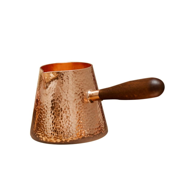 Tetera de cobre, tetera de kung fu, tetera retro con infusor, tetera para estufa Mango de madera