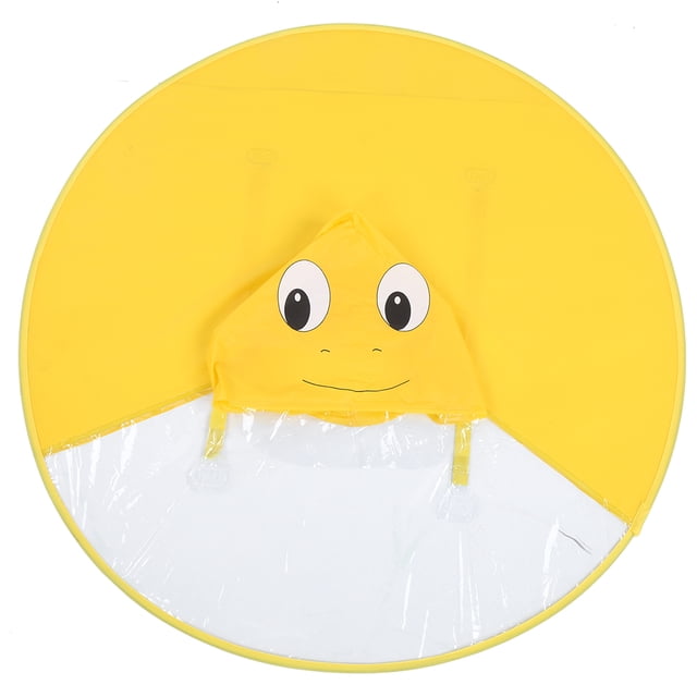 Chubasquero Para Niños Chubasquero Portátil Chubasquero Plegable Para Niños Portátil Reutilizable Con Capucha Impermeable Paraguas Sombrero Ropa ImpermeableAmarillo Oscuro