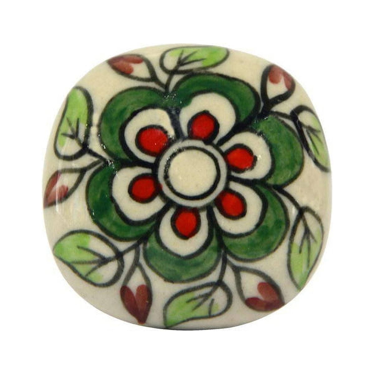 Set of Six Ceramic Escorial Cabinet Knobs by Trinca-Ferro