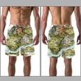 thumbnail image 3 of luoweisi Men's Beach Shorts Quick Dry Swim Trunks with Mesh Lining Map 2XL, 3 of 5