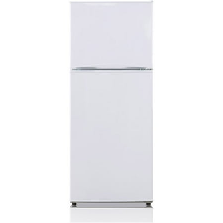 Sears Bottom Freezer Refrigerators - Midea 9.9 Cu. Ft. Energy Star Frost Free Top Freezer Refrigerator with Reversible Door in White.